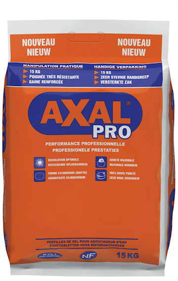 Axal Pro sel pour adoucisseur d’eau en pastilles - 15 kg