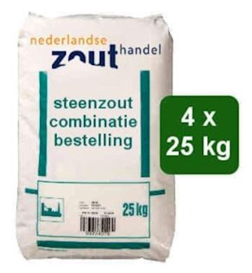 NZ Combi 2x 25 kg steenzout normaal en 2x 25 kg steenzout gr